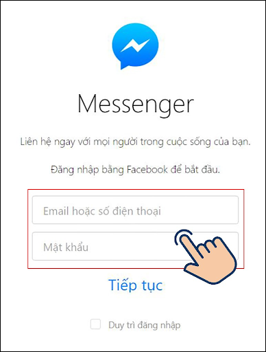 cách đăng nhập messenger