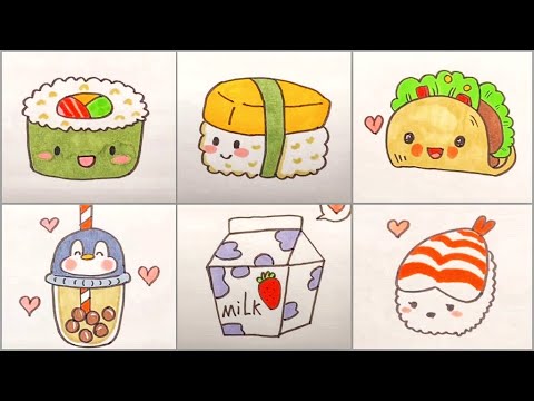 Vẽ hình cute đáng yêu Những hình vẽ siêu cute  Cute drawing pictures 11   YouTube