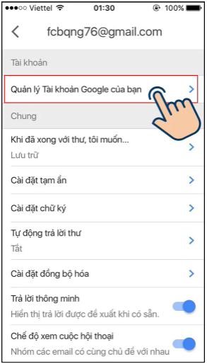 cách đổi tên gmail trên điện thoại