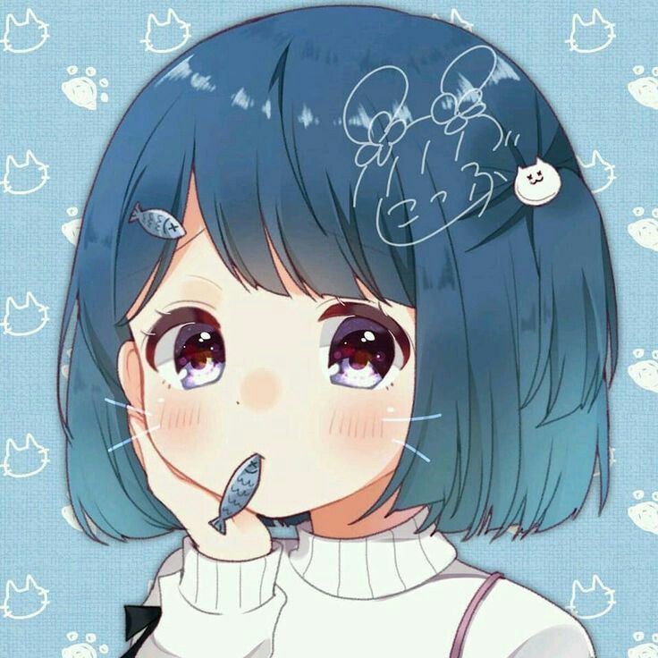 Tuyển chọn hình nền anime cute màu xanh dương lãng mạn tuyệt đẹp