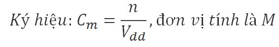 công thức tính nồng độ mol
