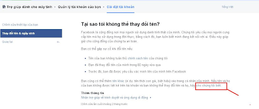 cách đổi tên facebook