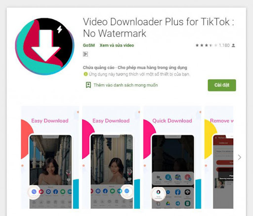 lưu video tiktok