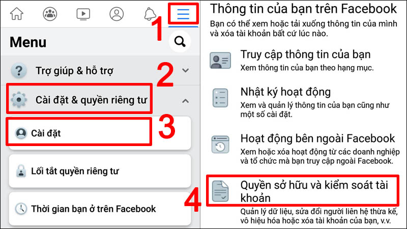 cách xóa tài khoản Facebook 