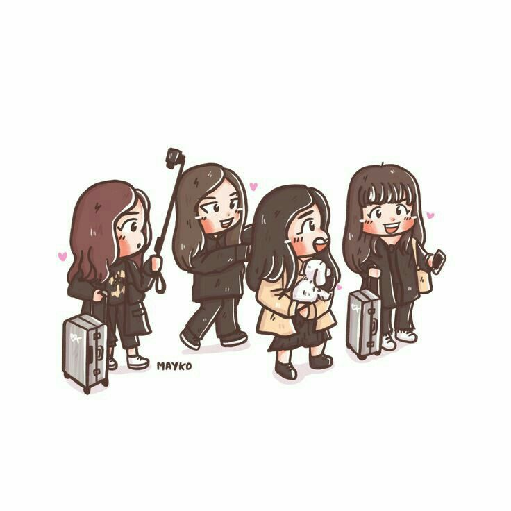 Hình nền BlackPink chibi cực đẹp | Chibi, Anime, Hình