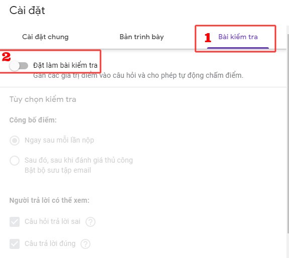 cách tạo bài kiểm tra trên google form