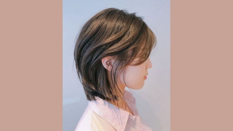 mullet layer nữ mặt tròn