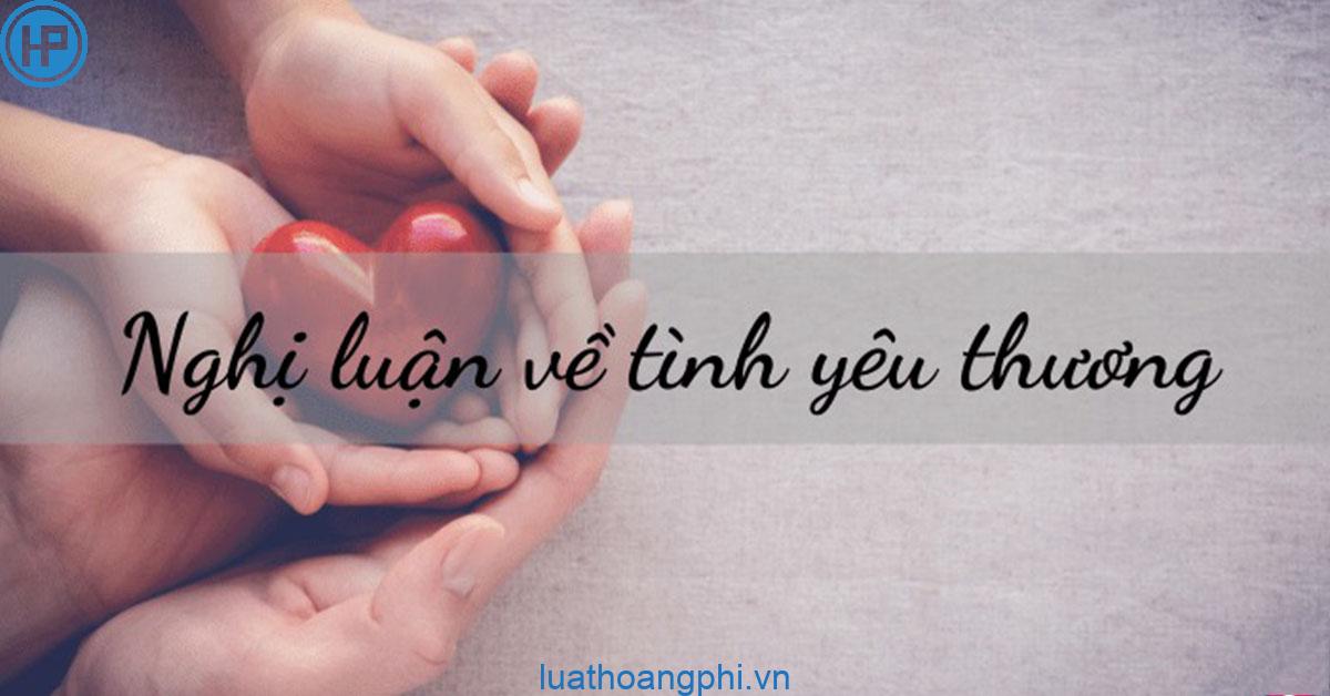 nghị luận về tình yêu thương