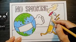 vẽ tranh cấm hút thuốc lá